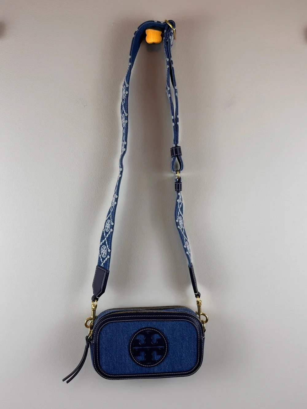 Tory Burch Miller Denim Mini Crossbody Bag with Dust Bag